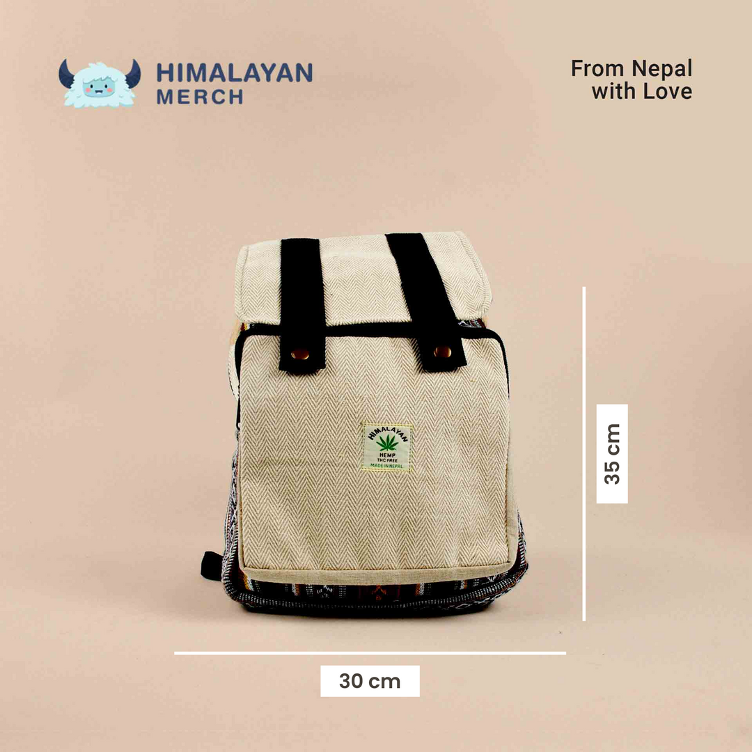 Buttoned Hemp Bag Pack