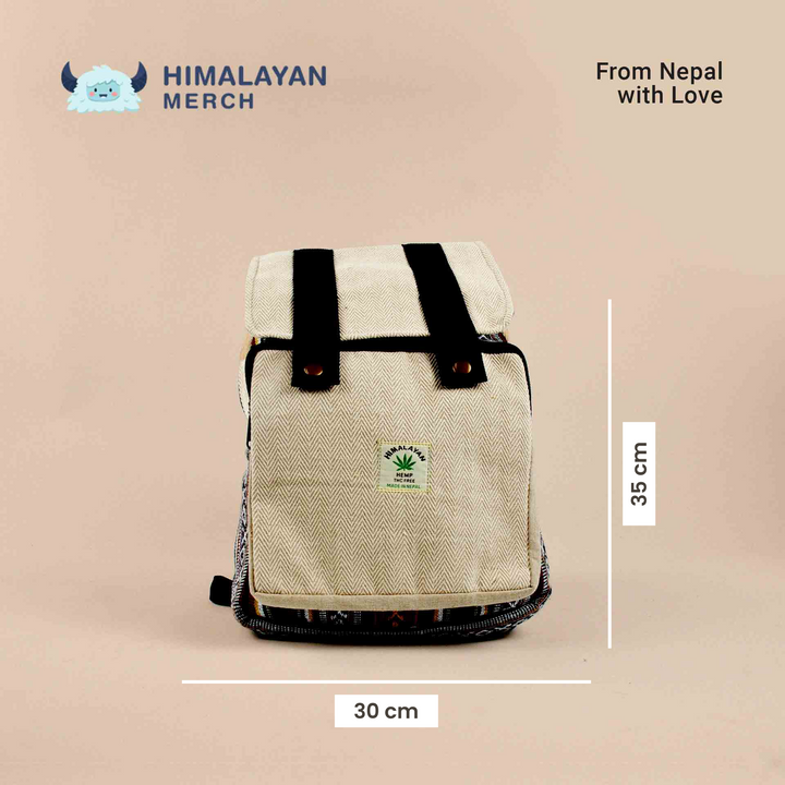 Buttoned Hemp Bag Pack